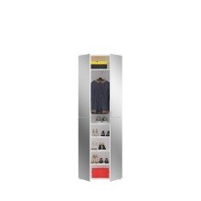 Garderoben-Set >Projekt X< in Weiß / Artisan Eiche - 213x193x34cm (BxHxT)