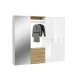 Garderoben-Set >Projekt X< in Weiß / Artisan Eiche - 213x193x34cm (BxHxT)