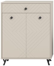 Schuhkommode >Notes< in Sandbeige Matt - 80x100x35cm (BxHxT)