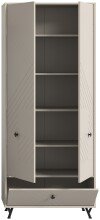 Garderobenschrank >Notes< in Sandbeige Matt - 80x190x35cm (BxHxT)