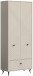 Garderobenschrank >Notes< in Sandbeige Matt - 80x190x35cm (BxHxT)