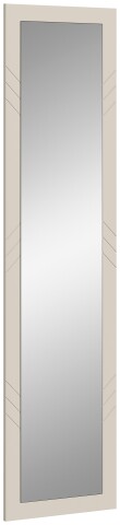 Spiegel >Notes< in Sandbeige Matt / Spiegel - 45x180x2cm (BxHxT)