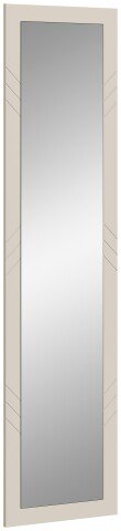 Spiegel >Notes< in Sandbeige Matt / Spiegel - 45x180x2cm (BxHxT)