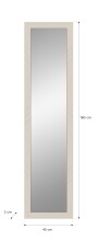 Spiegel >Notes< in Sandbeige Matt / Spiegel - 45x180x2cm (BxHxT)