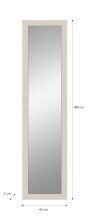 Spiegel >Notes< in Sandbeige Matt / Spiegel - 45x180x2cm (BxHxT)