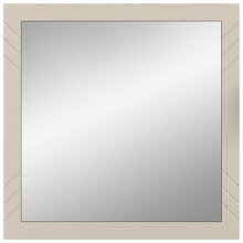 Spiegel >Notes< in Sandbeige Matt / Spiegel - 80x80x2cm (BxHxT)