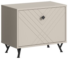 Sitzbank >Notes< in Sandbeige Matt - 60x50x35cm...