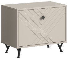 Sitzbank >Notes< in Sandbeige Matt - 60x50x35cm (BxHxT)