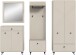 Garderoben-Set >Notes< in Sandbeige Matt - 250x190x35cm (BxHxT)