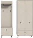 Garderoben-Set >Notes< in Sandbeige Matt - 195x190x35cm (BxHxT)