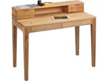 Schreibtisch >Timo< in Wildeiche aus Massivholz -...