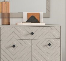 Garderoben-Set >Notes< in Sandbeige Matt - 195x190x35cm (BxHxT)
