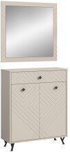 Garderoben-Set >Notes< in Sandbeige Matt -...