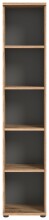 Regal >Mason< in Nox Oak / Basalt Grau - 40x199x37cm (BxHxT)