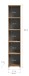 Regal >Mason< in Nox Oak / Basalt Grau - 40x199x37cm (BxHxT)