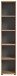 Regal >Mason< in Nox Oak / Basalt Grau - 40x199x37cm (BxHxT)