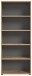 Regal >Mason< in Nox Oak / Basalt Grau - 80x199x37cm (BxHxT)