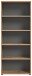 Regal >Mason< in Nox Oak / Basalt Grau - 80x199x37cm (BxHxT)