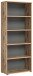 Regal >Mason< in Nox Oak / Basalt Grau - 80x199x37cm (BxHxT)