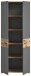 Aktenschrank >Mason< in Nox Oak / Basalt Grau - 80x199x37cm (BxHxT)