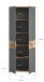 Aktenschrank >Mason< in Nox Oak / Basalt Grau - 80x199x37cm (BxHxT)