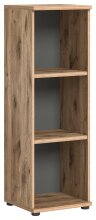 Regal >Mason< in Nox Oak / Basalt Grau - 40x122x37cm (BxHxT)
