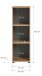 Regal >Mason< in Nox Oak / Basalt Grau - 40x122x37cm (BxHxT)