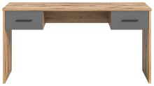 Schreibtisch >Mason< in Nox Oak / Basalt Grau - 150x76x55cm (BxHxT)