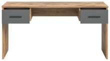 Schreibtisch >Mason< in Nox Oak / Basalt Grau - 150x76x55cm (BxHxT)