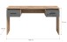 Schreibtisch >Mason< in Nox Oak / Basalt Grau - 150x76x55cm (BxHxT)
