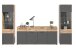 Wohnwand >Mason< in Nox Oak / Basalt Grau - 344x200x40cm (BxHxT)