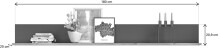 Wohnwand >Mason< in Nox Oak / Basalt Grau - 266x200x47cm (BxHxT)