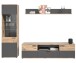 Wohnwand >Mason< in Nox Oak / Basalt Grau - 266x200x47cm (BxHxT)