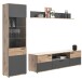Wohnwand >Mason< in Nox Oak / Basalt Grau - 266x200x47cm (BxHxT)