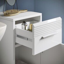 Hochschrank >Linus< in Weiß Hochglanz - 30x80x31cm (BxHxT)