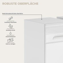 Waschbeckenunterschrank >Linus< in Weiß Hochglanz - 60x56x34cm (BxHxT)