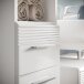 Waschbeckenunterschrank >Linus< in Weiß Hochglanz - 60x56x34cm (BxHxT)