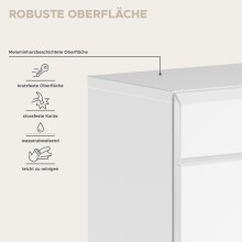 Hochschrank >Linus< in Weiß Hochglanz - 30x182x31cm (BxHxT)