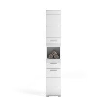 Hochschrank >Linus< in Weiß Hochglanz - 30x182x31cm (BxHxT)