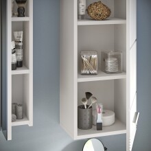 Hängeschrank >Linus< in Weiß Hochglanz - 30x77x23cm (BxHxT)