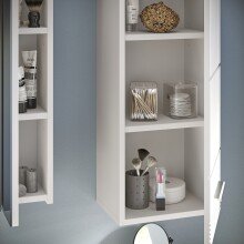 Hängeschrank >Linus< in Weiß Hochglanz - 30x77x23cm (BxHxT)