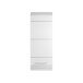 Hängeschrank >Linus< in Weiß Hochglanz - 30x77x23cm (BxHxT)