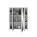 Badezimmerspiegelschrank >Linus< in Weiß / Spiegel - 60x70x18cm (BxHxT)