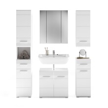 Badezimmer-Set >Linus< in Weiß Hochglanz - 150x182x34cm (BxHxT)