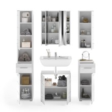 Badezimmer-Set >Linus< in Weiß Hochglanz - 150x182x34cm (BxHxT)
