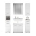 Badezimmer-Set >Linus< in Weiß Hochglanz - 150x182x34cm (BxHxT)