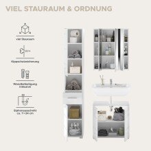 Badezimmer-Set >Linus< in Weiß Hochglanz - 105x182x34cm (BxHxT)