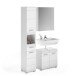 Badezimmer-Set >Linus< in Weiß Hochglanz - 105x182x34cm (BxHxT)