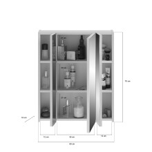 Badezimmer-Set >Linus< in Weiß Hochglanz - 105x182x34cm (BxHxT)
