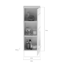Badezimmer-Set >Linus< in Weiß Hochglanz - 105x182x34cm (BxHxT)